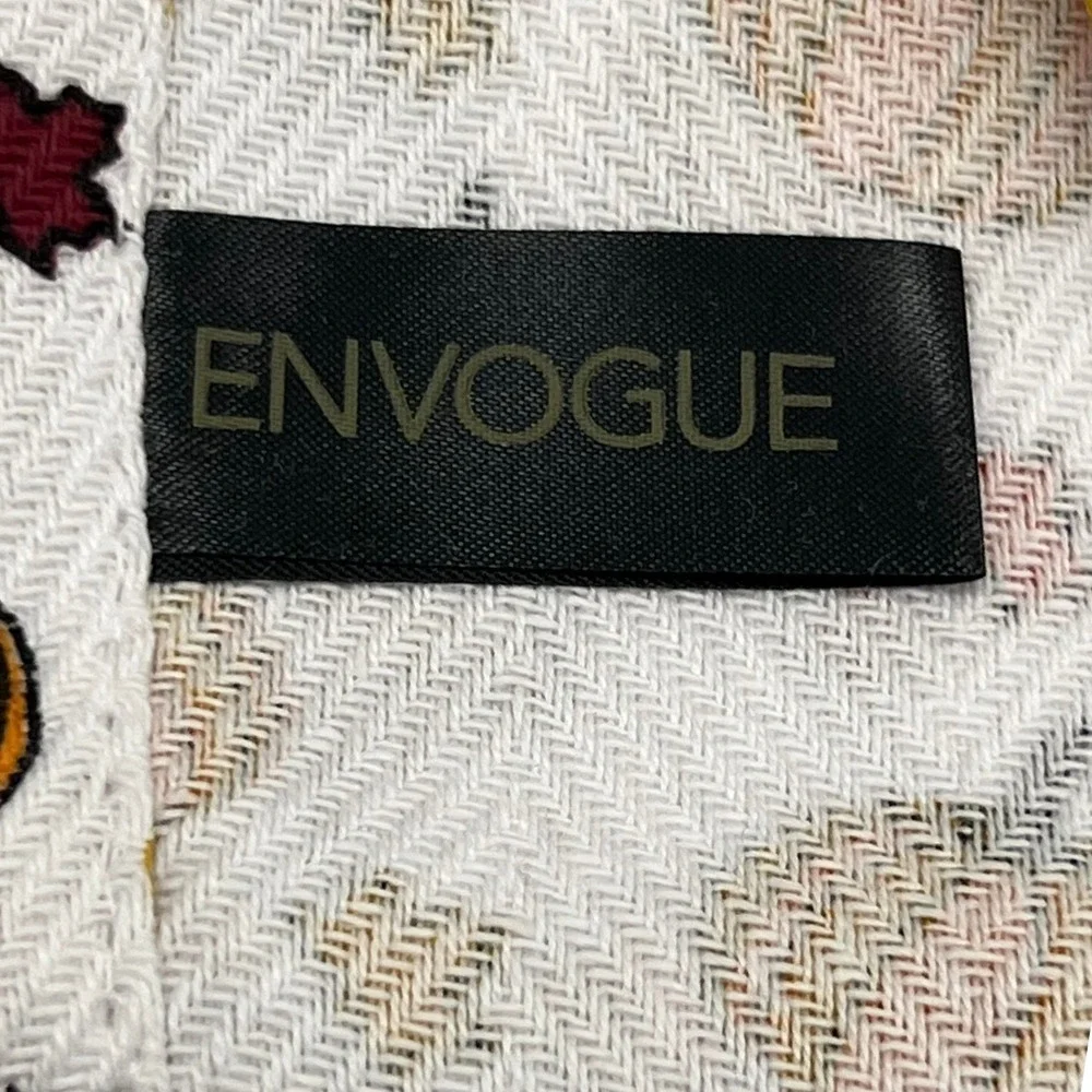 Envogue Kitchen Towel Set of 2 Unisex OS White Orange New Hello Fall Pumpkin